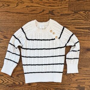 Abercrombie and fitch girls Striped Sweater - White and Black size 5/6